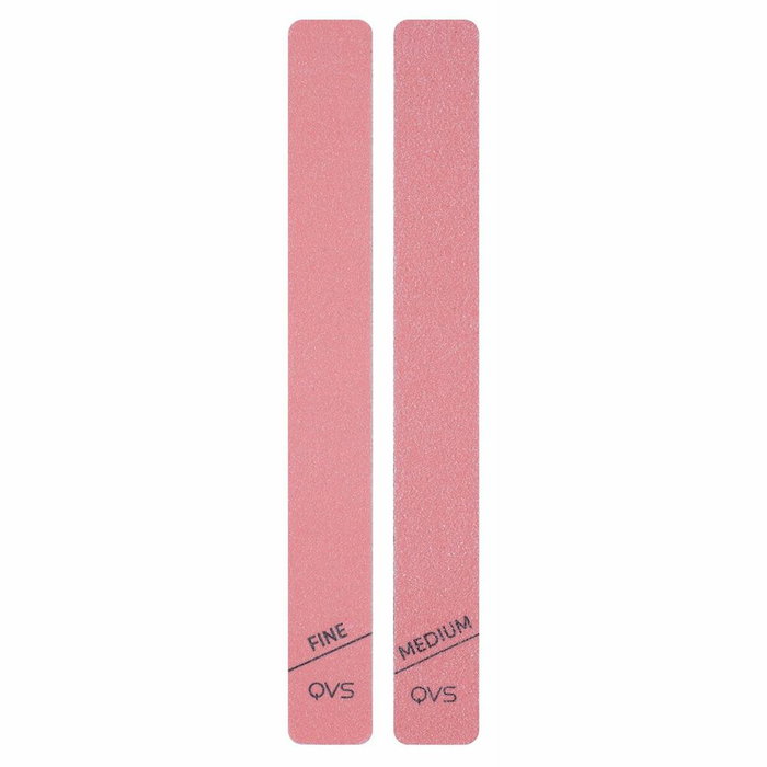 QVS Limas de Uñas Almohadilladas Rosas Doble Cara, Pack de 2 Unidades QVS Limas de Uñas Almohadilladas Rosas Doble Cara, Pack de 2 Unidades