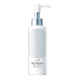 SENSAI Silky Purifying Milky Soap Step 2 - Jabón Limpiador Lechoso Purificante para Mujer, 150 ml