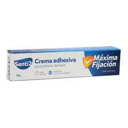 Senti2 Crema Adhesiva para Prótesis Dentales - Fijación Extrafuerte y Confort Duradero hasta 12 Horas, 40g