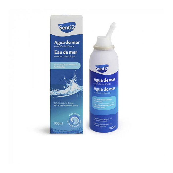Senti2 Agua de Mar Spray Nasal Isotónico 100 mL | Higiene Diaria y Limpieza Nasal | Alivio Rinitis y Congestión | Bebés y Adultos Senti2 Agua de Mar Spray Nasal Isotónico 100 mL | Higiene Diaria y Limpieza Nasal | Alivio Rinitis y Congestión | Bebés y Adultos