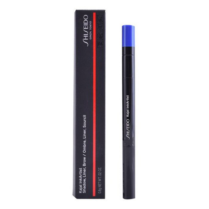 Shiseido #08 KAJAL INKARTIST Lápiz Ojos Multifuncional 4 en 1: Kajal, Delineador, Sombra, Cejas - Resistente al Agua Gunjo Blue 0,8g