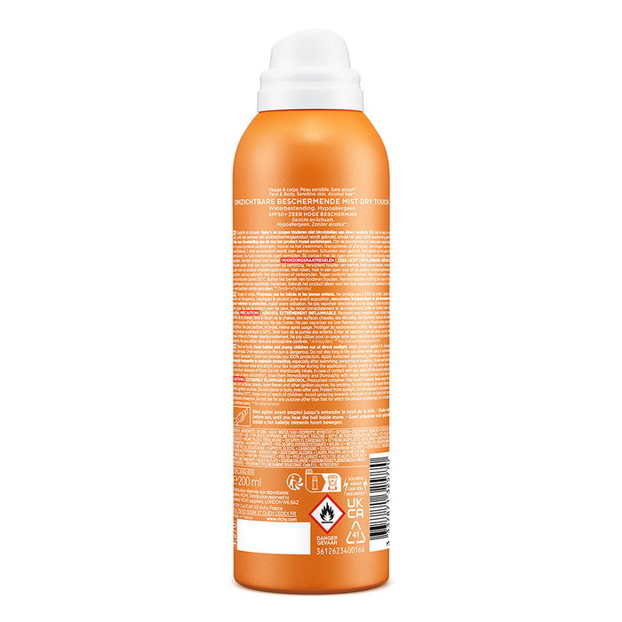 Vichy Capital Soleil Spray Protector Solar Corporal Invisible Tacto Seco SPF50+ 200 ml para Piel Sensible