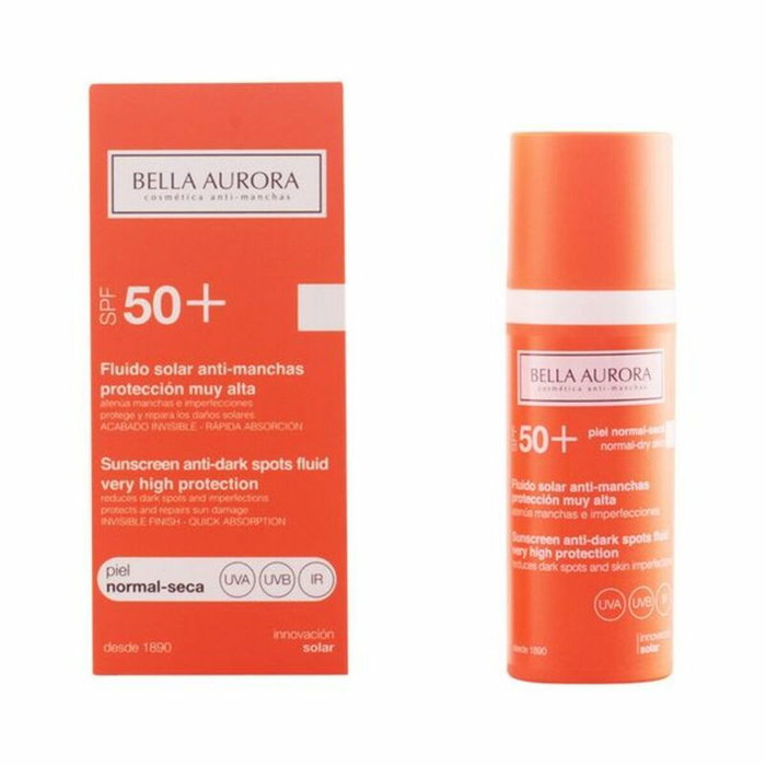 Bella Aurora Fluido Solar Anti-manchas SPF 50+ para Piel Normal-Seca Bella Aurora Fluido Solar Anti-manchas SPF 50+ para Piel Normal-Seca