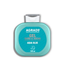 Agrado Gel Baño Aqua Blue Aroma Fresco y Marino 750 mL - Cuidado Corporal Hidratante