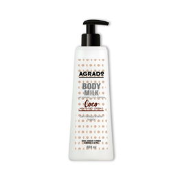 Agrado Leche Corporal Coco con Aceite de Almendras Dulces, Hidratación y Nutrición para la Piel, Aroma Tropical, 400 mL