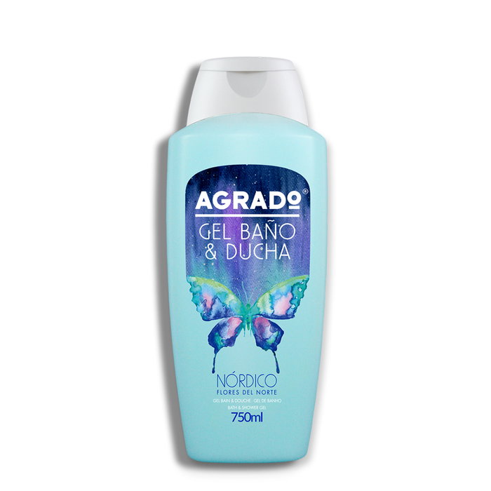 Agrado Gel Baño y Ducha Nórdico, Inspirado en las Tierras del Norte, Aroma a Flores del Norte, Hidratante, PH Neutro, Dermatológicamente Testado, 750 ml Agrado Gel Baño y Ducha Nórdico, Inspirado en las Tierras del Norte, Aroma a Flores del Norte, Hidratante, PH Neutro, Dermatológicamente Testado, 750 ml