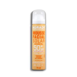 Agrado Mousse Facial Solar Spf50 75ml con Protección Óptima y Beneficios Antiedad para Pieles Sensibles