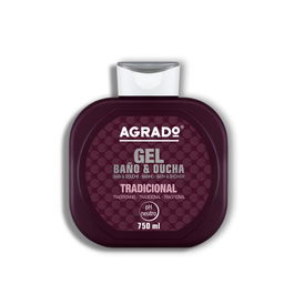 Agrado Gel Baño y Ducha Tradicional 750 ml Cuidado Corporal Fragancia Envolvente
