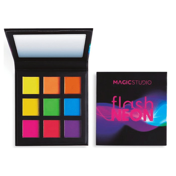 Idc Magic Studio 9 Color Neon Eyeshadow Palette con 9 Tonos Vibrantes Idc Magic Studio 9 Color Neon Eyeshadow Palette con 9 Tonos Vibrantes
