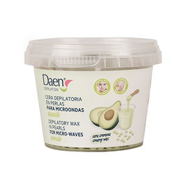 Daen Cera Cremosa Perlas Aguacate 100 gr para Depilación Facial y Corporal Suave y Efectiva