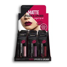 Idc Color Brillo de Labios Mate y Delineador de Labios Set Profesional 2 Piezas