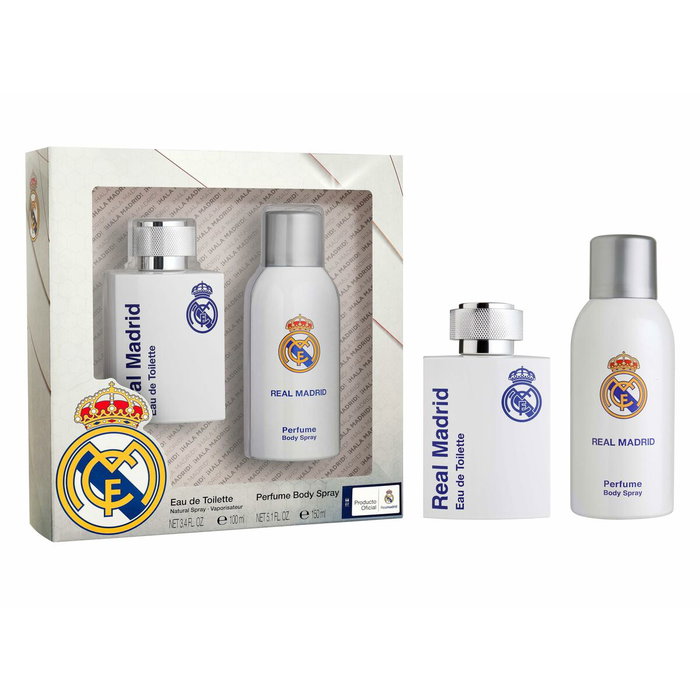 Air-Val Set Real Madrid con Eau de Toilette 100 ml y Spray Corporal 150 ml