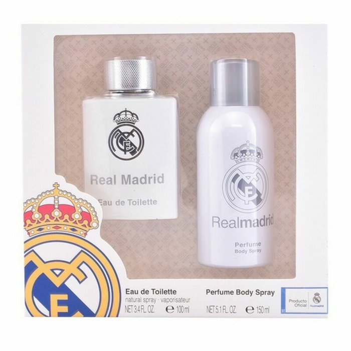 Air-Val Set Real Madrid con Eau de Toilette 100 ml y Spray Corporal 150 ml
