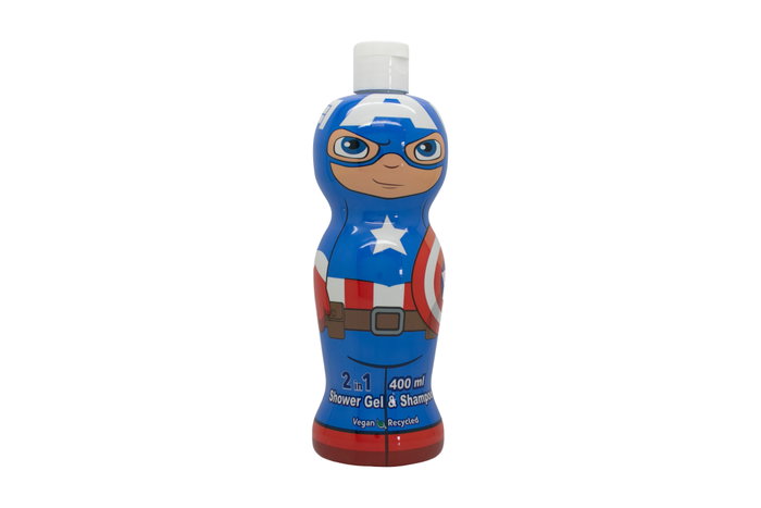 Marvel Captain America Gel de ducha y champú 2 en 1 400 ml Marvel Captain America Gel de ducha y champú 2 en 1 400 ml