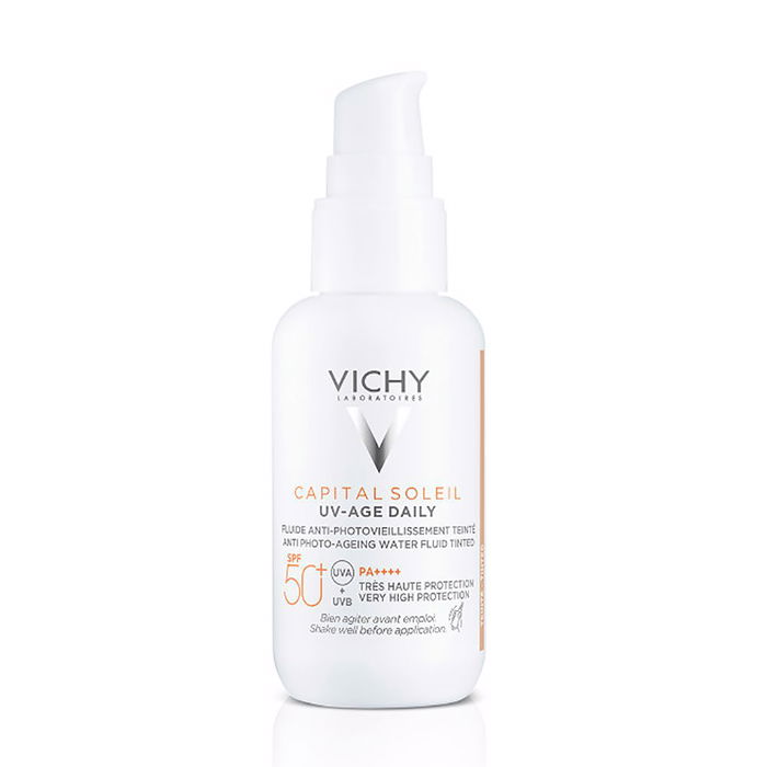 Vichy Capital Soleil UV-Age Daily con Color Fluido Antifotoenvejecimiento UVB SPF50+ UVA 40 ml