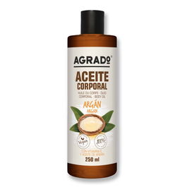 Agrado Aceite Corporal Argán con Vitamina E para Piel Hidratada y Suave, 250 mL