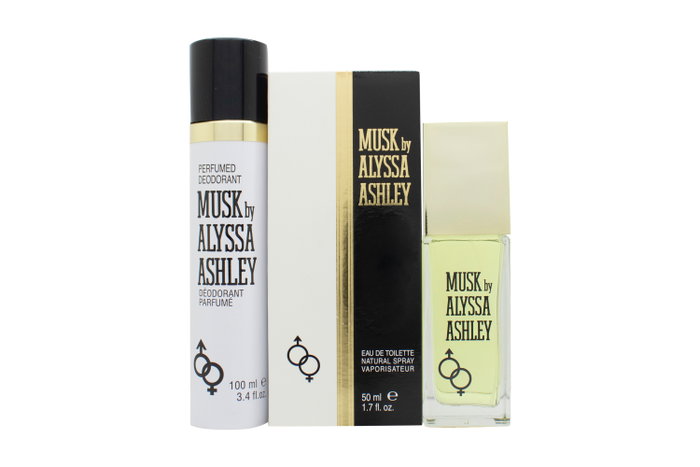 Alyssa Ashley Musk Gift Set con Eau de Toilette de 50 ml y Desodorante de 100 ml Alyssa Ashley Musk Gift Set con Eau de Toilette de 50 ml y Desodorante de 100 ml