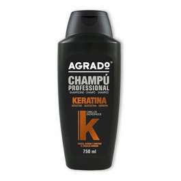 Agrado Champú Profesional Brillo Intenso para Cabello Revitalizado con Proteínas de Seda y Colágeno, 750 mL