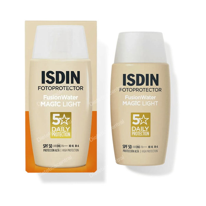 ISDIN Fusion Water Color SPF50 Protector Solar Facial Ultraligero con Cobertura Natural Tono Light 50 ml