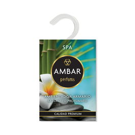 Ambar Ambientador Armario Spa 0% Alcohol Perfume Calidad Premium Duración +45 Días Notas Marinas Ozono Floral Nenúfar Jazmín Algas Madera Cedro Sándalo