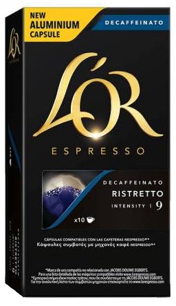 L'OR Espresso Decaffeinato Intensidad 6, Caja de 10 Cápsulas compatible con Nespresso L'OR Espresso Decaffeinato Intensidad 6, Caja de 10 Cápsulas compatible con Nespresso