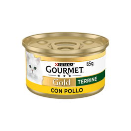 Purina Gourmet Gold Terrine de Pollo para Gatos, Pack de 24 Latas de 85 gr cada una