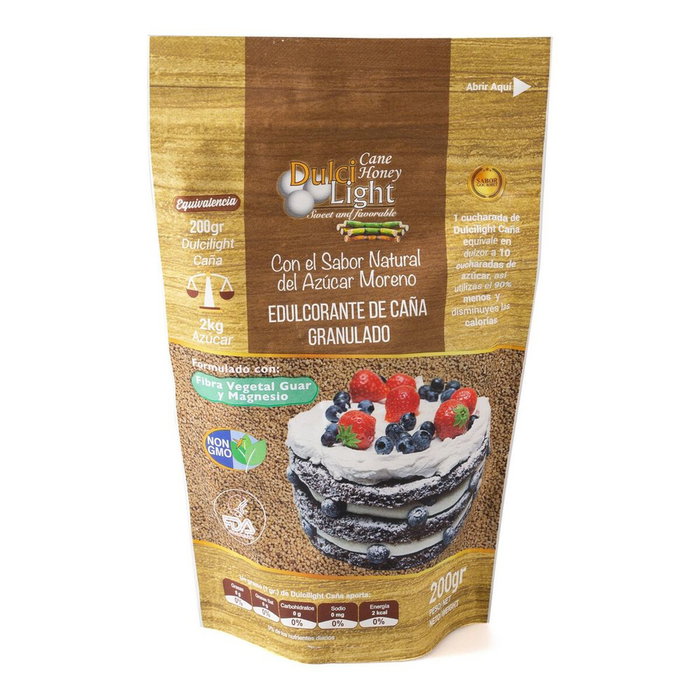 DULCILIGHT Edulcorante Moreno Azúcar Zero Doypack 200g DULCILIGHT Edulcorante Moreno Azúcar Zero Doypack 200g