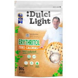 DULCILIGHT Eritritol 1Kg Edulcorante Keto Friendly Vegano Sin Gluten Apto Diabéticos Cero Calorías