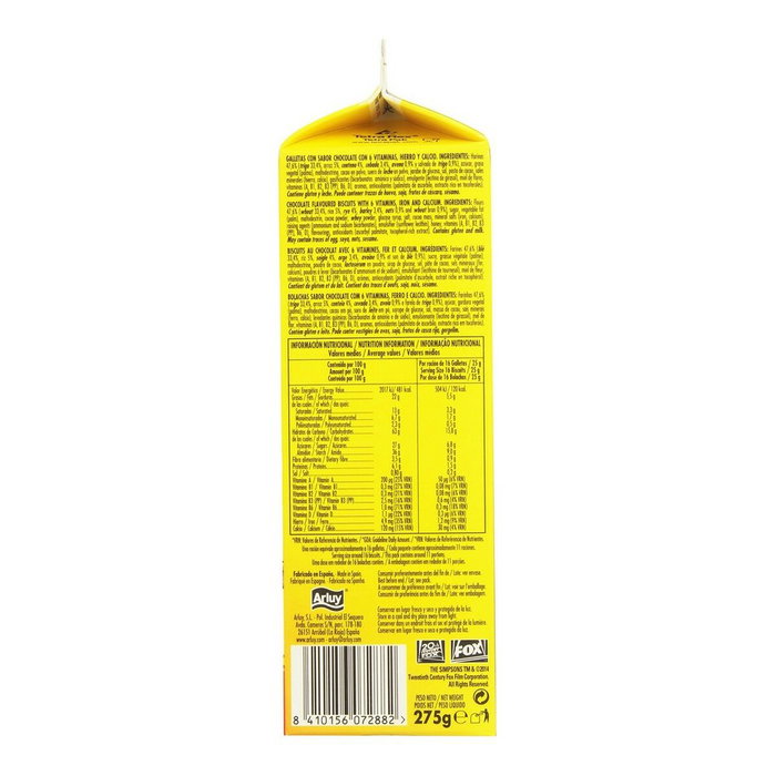 Galletas de Chocolate Arluy Mini Simpsons (275 g) Galletas de Chocolate Arluy Mini Simpsons (275 g)