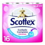 Scottex Original Papel Higiénico Doble Capa, 16 Rollos