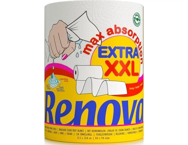 Renova Papel de cocina XXL Maxi ultra absorbente 2 capas 28,8 m