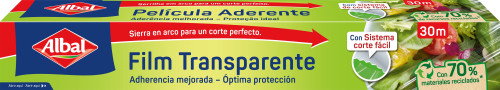 Albal Film Transparente con 35% Material Reciclado 30 m