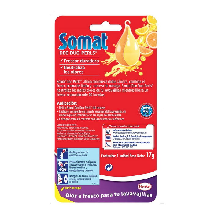 Somat Ambientador para lavavajillas limón-naranja (60 lavados)带来 Somat Ambientador para lavavajillas limón-naranja (60 lavados)带来