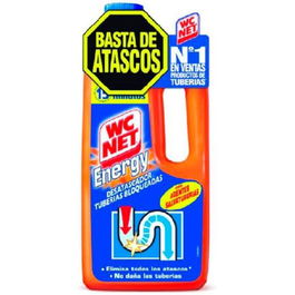 WC Net Desatascador Energy Gel Limpiador De Tuberías Botella 1 L