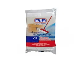 Pla Recambio mopa atrapapolvo desechable grande 40x30 cm, bolsa de 20 unidades