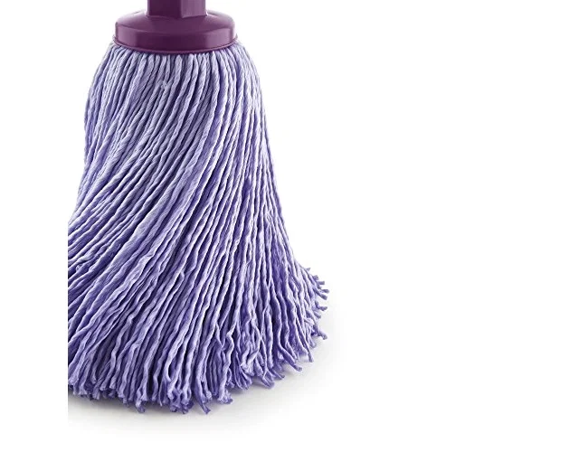 Blanca Fregona de microfibra hilos lila