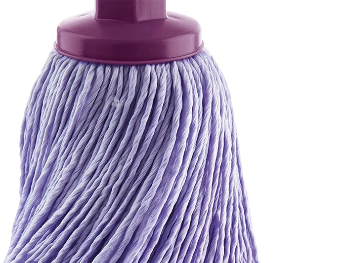 Blanca Fregona Microfibra Hilos Lila Máxima Absorción