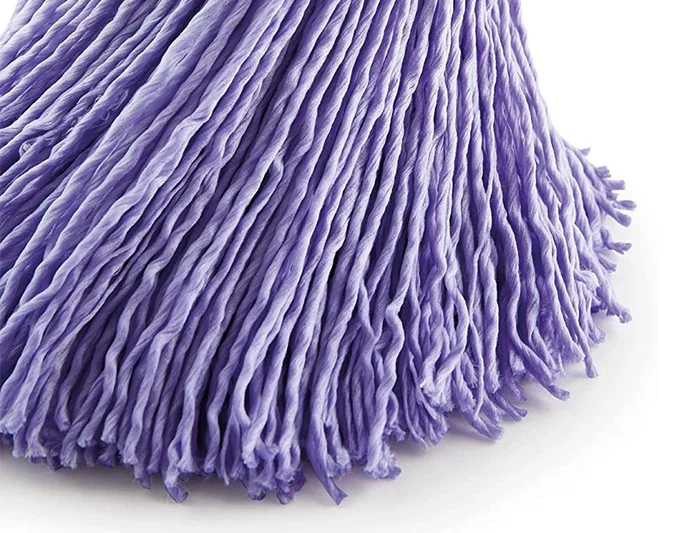 Blanca Fregona Microfibra Hilos Lila Máxima Absorción