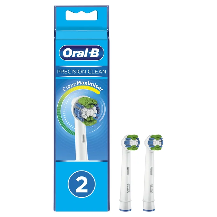 Oral-B Cabezales de Cepillo de Dientes 2 Piezas Precision Clean 80338441, CleanMaximiser, Azul/Verde/Blanco Oral-B Cabezales de Cepillo de Dientes 2 Piezas Precision Clean 80338441, CleanMaximiser, Azul/Verde/Blanco