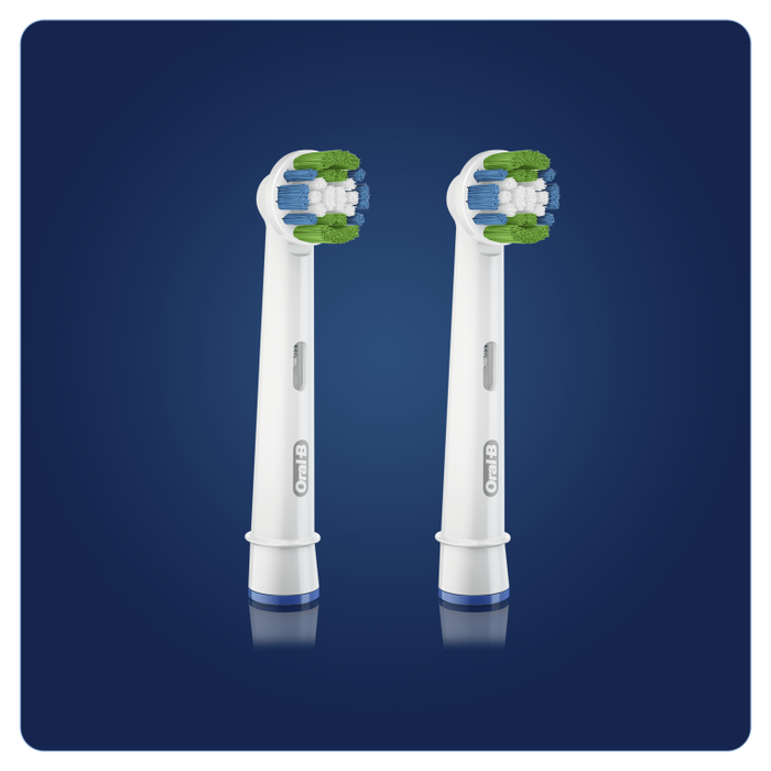 Oral-B 80338441 Precision Clean Cabezales de Cepillo Dental, 2 Piezas, Azul, Verde, Blanco