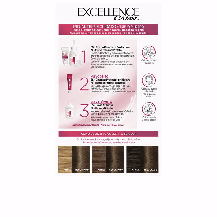 L'Oréal Paris EXCELLENCE Creme Tinte #5 Castaño Claro 192 ml L'Oréal Paris EXCELLENCE Creme Tinte #5 Castaño Claro 192 ml