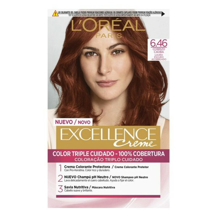 L'Oréal Paris Excellence Creme 6,46-rubio oscuro cobrizo caoba L'Oréal Paris Excellence Creme 6,46-rubio oscuro cobrizo caoba