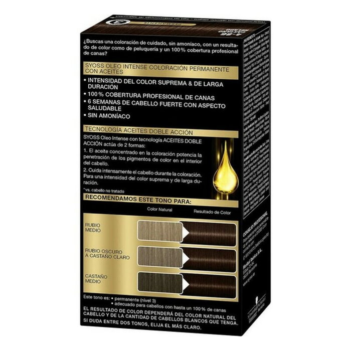 Syoss OLEO INTENSE Tinte Sin Amoniaco 4.86-castaño helado 5 pz