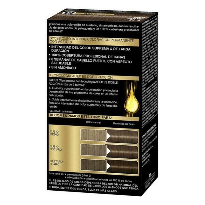 Syoss OLEO INTENSE Tinte sin Amoniaco 5.10 Castaño Claro (5 pz)