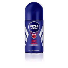 Nivea MEN DRY IMPACT PLUS Desodorante Roll-on Antitranspirante para Hombre, Protección Duradera, 50 ml