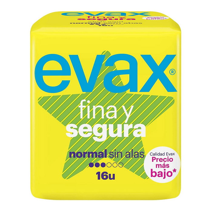 Evax Fina y Segura Compresas Normal 16 u Evax Fina y Segura Compresas Normal 16 u