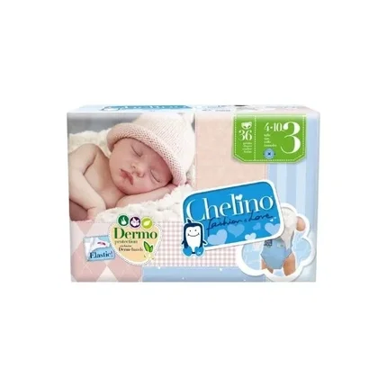 CHELINO Pañales Ergonómicos Talla 3 (4-10 kg) 36 Unidades