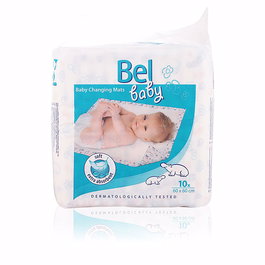 Bel BEL BABY Cubrecamas para Cambiar Pañales 60 x 60 cm - 10 Piezas - Mantas Absorbentes y Suaves para Bebé - Testadas Dermatológicamente