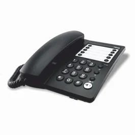 Haeger HG-1020 Teléfono Analógico para Escritorio o Pared con Conexión por Cable, Altavoz, Bloqueo de Llamadas y Remarcado, Color Negro