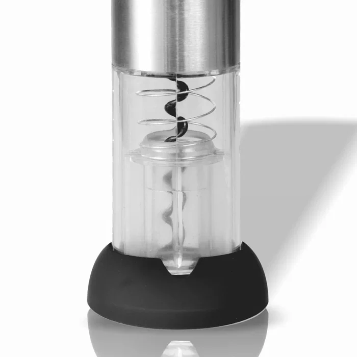 Haeger LUCCA Abridor de vino eléctrico metálico, acero inoxidable, WO-OSC.005A